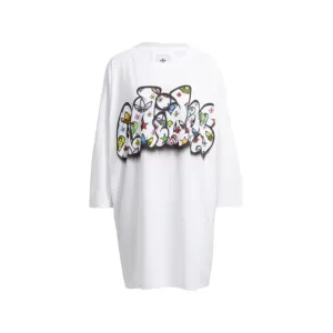Adidas Mono Jeremy Scott T-Shirt Dress - White