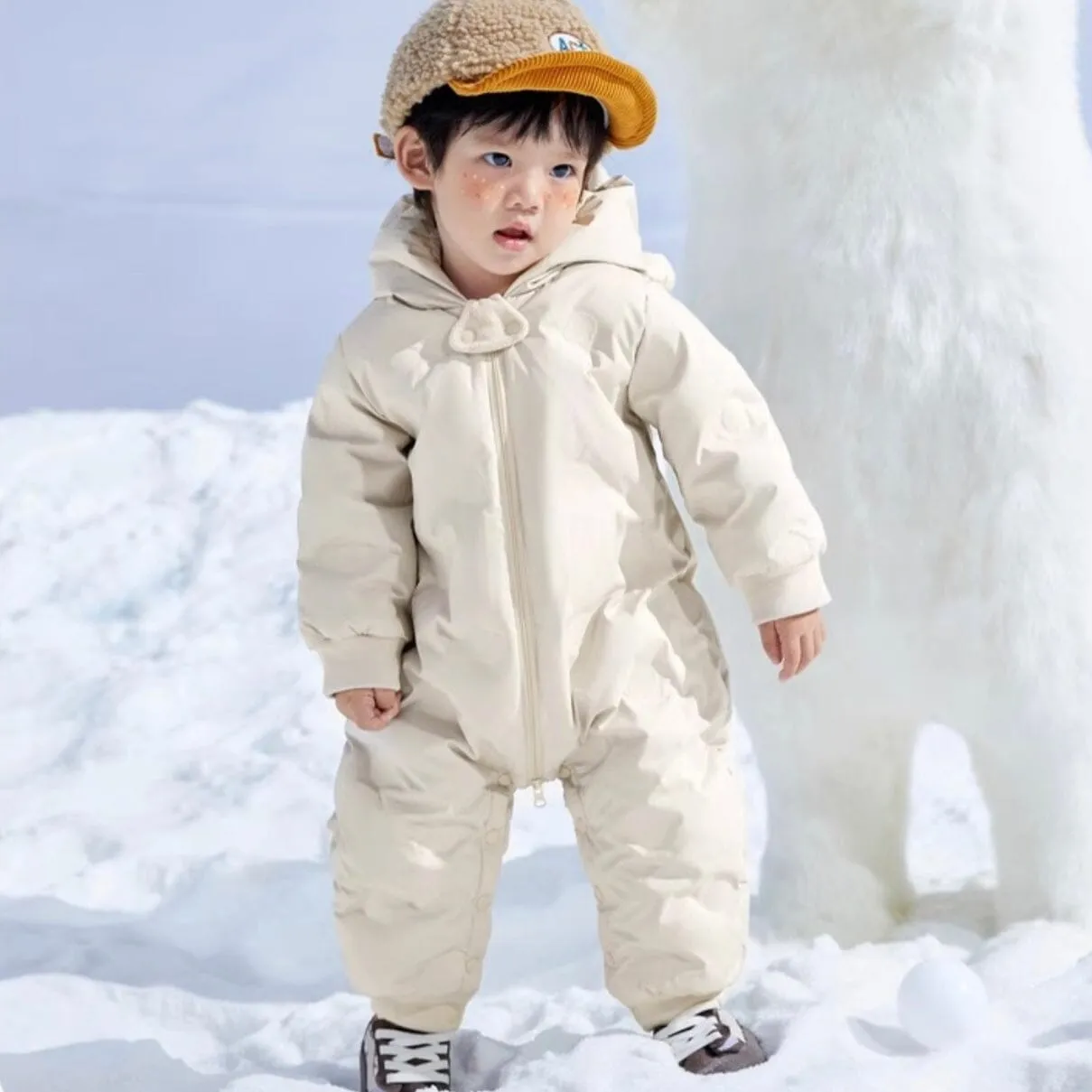 Bear Infant Winter Romper Down Coat