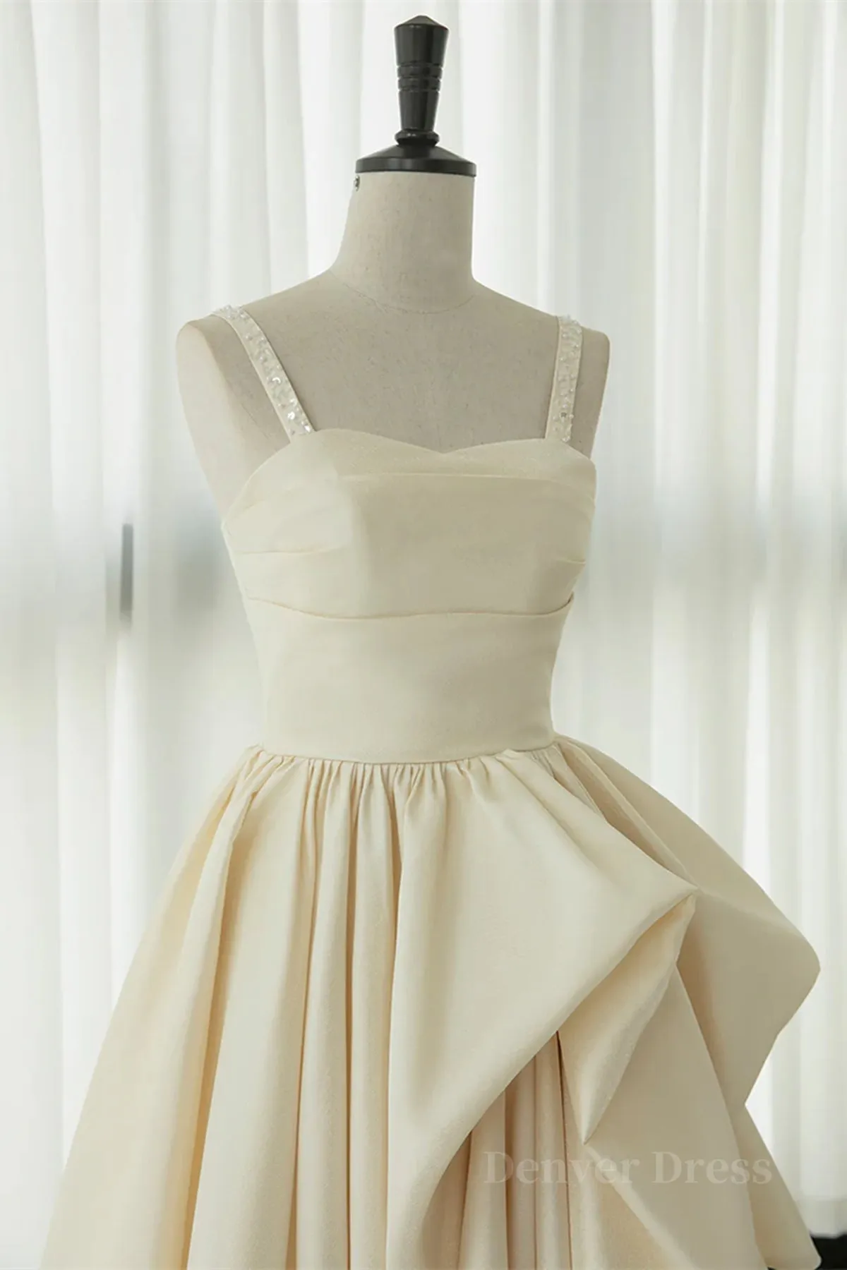 Champagne Tea Length Prom Dresses Champagne Tea Length Formal Homecoming Dresses
