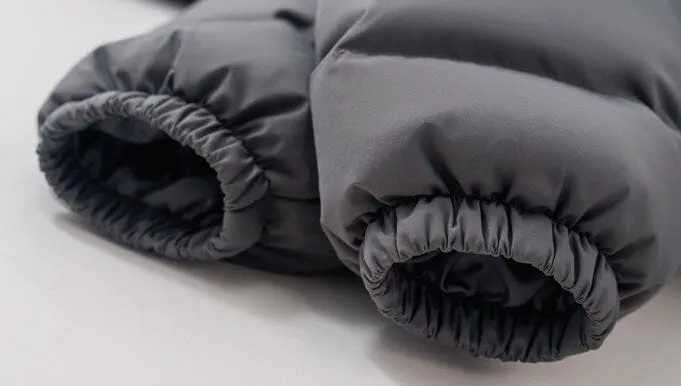 Contrast Color Drawstring Winter Long Down Coat
