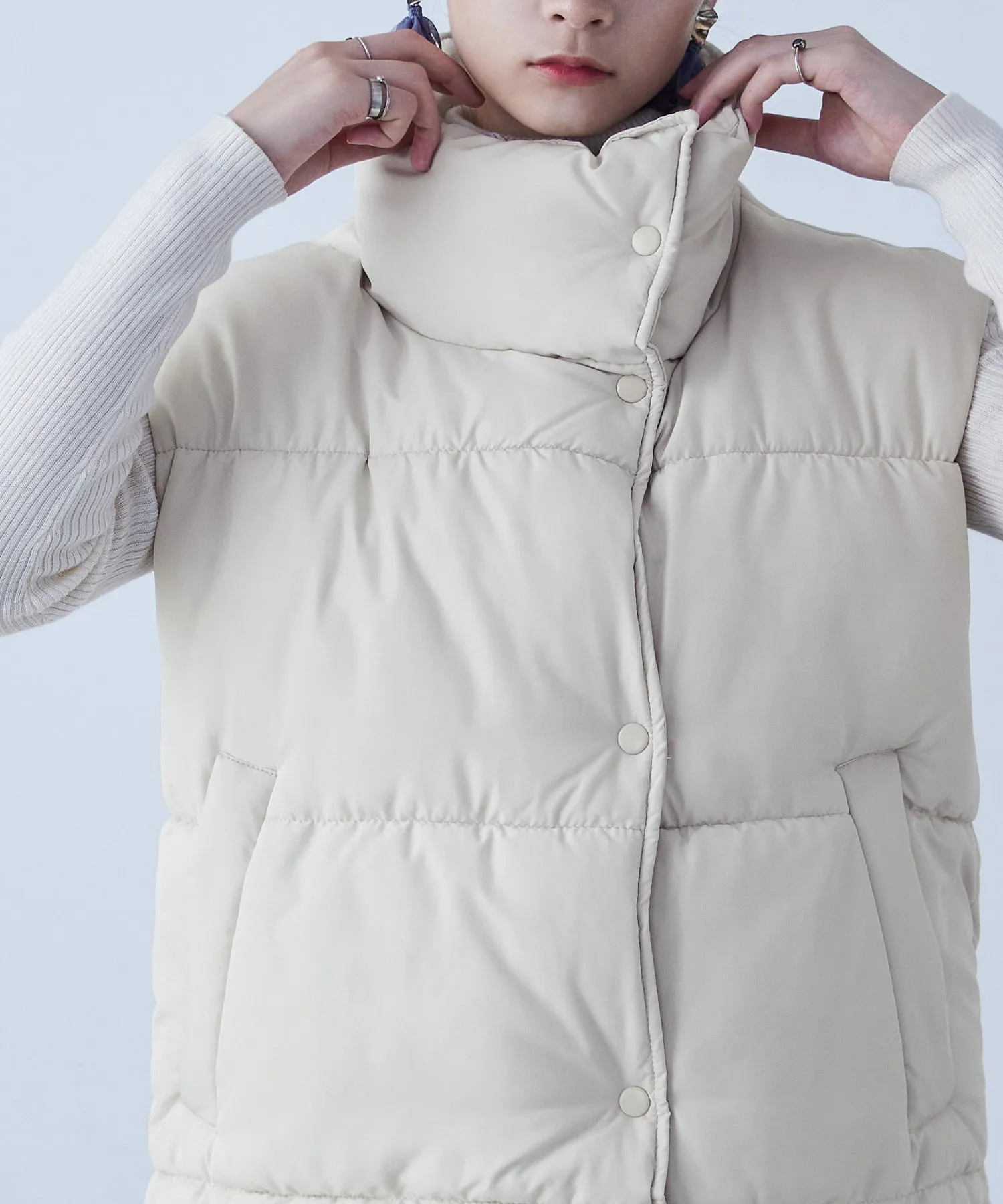 Fake Down Oversize Vest