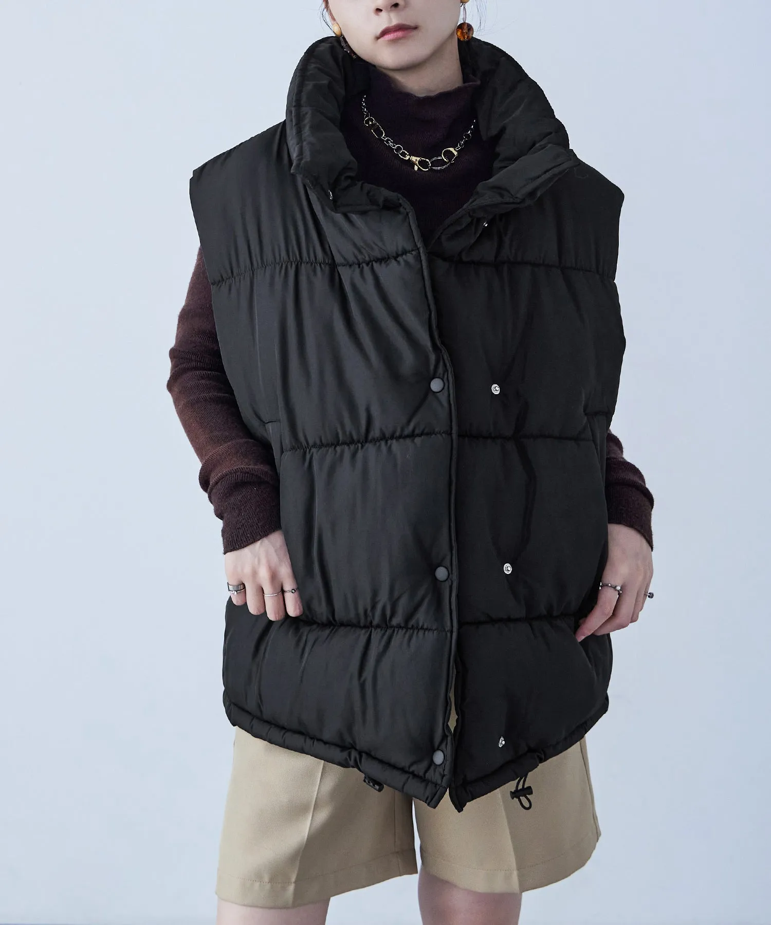 Fake Down Oversize Vest