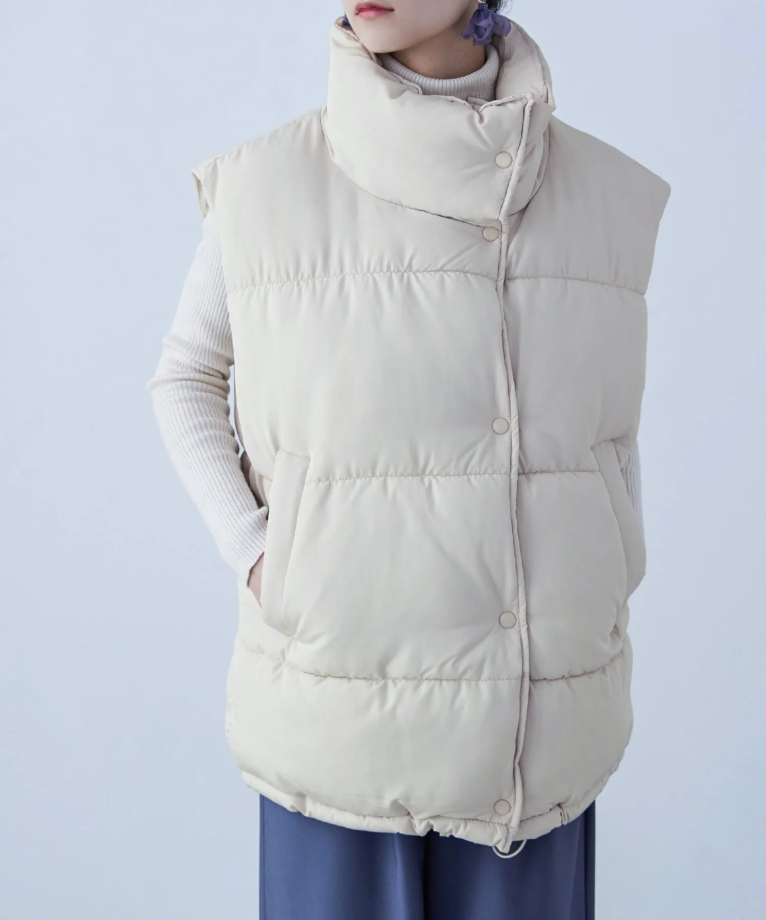 Fake Down Oversize Vest