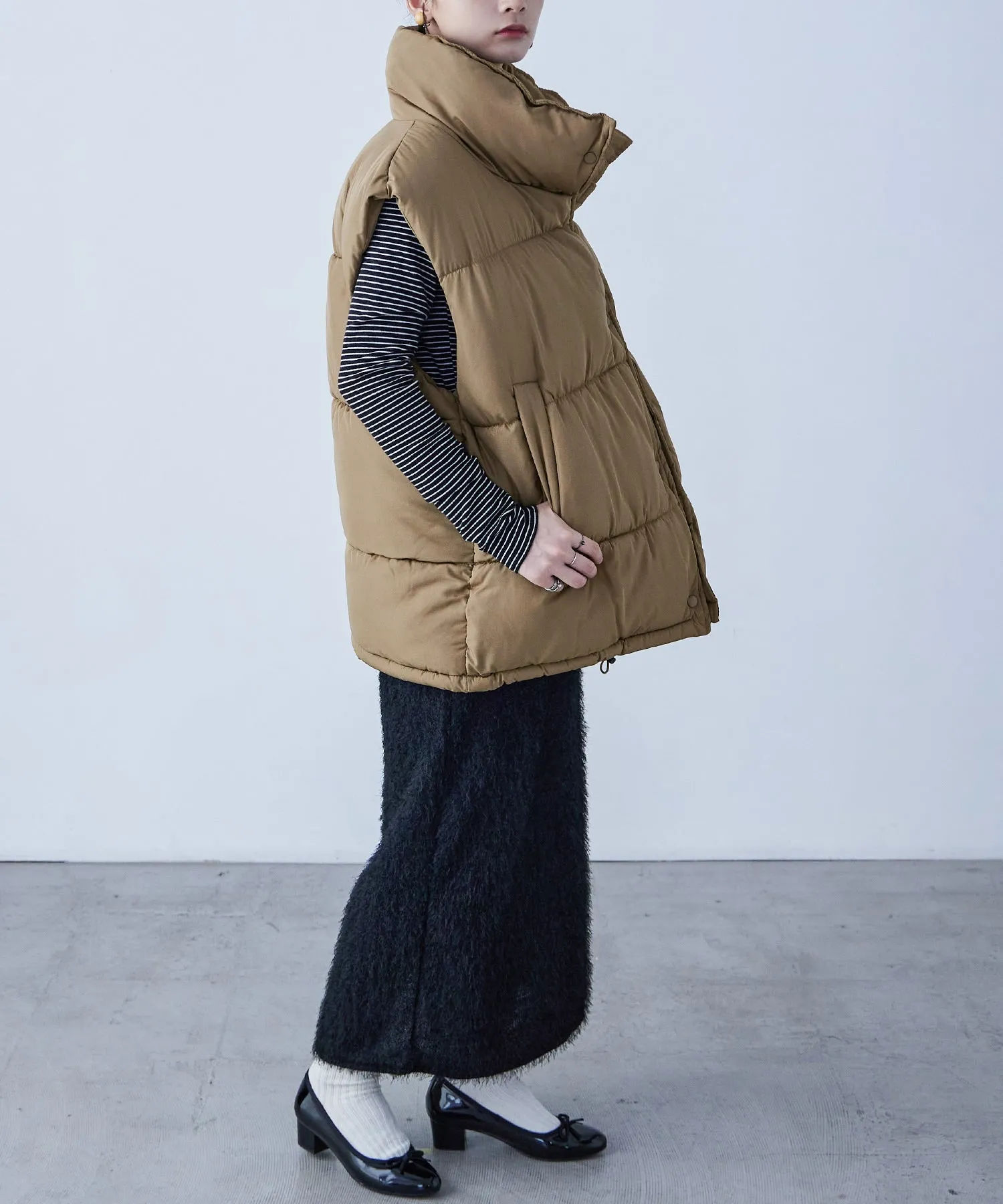 Fake Down Oversize Vest
