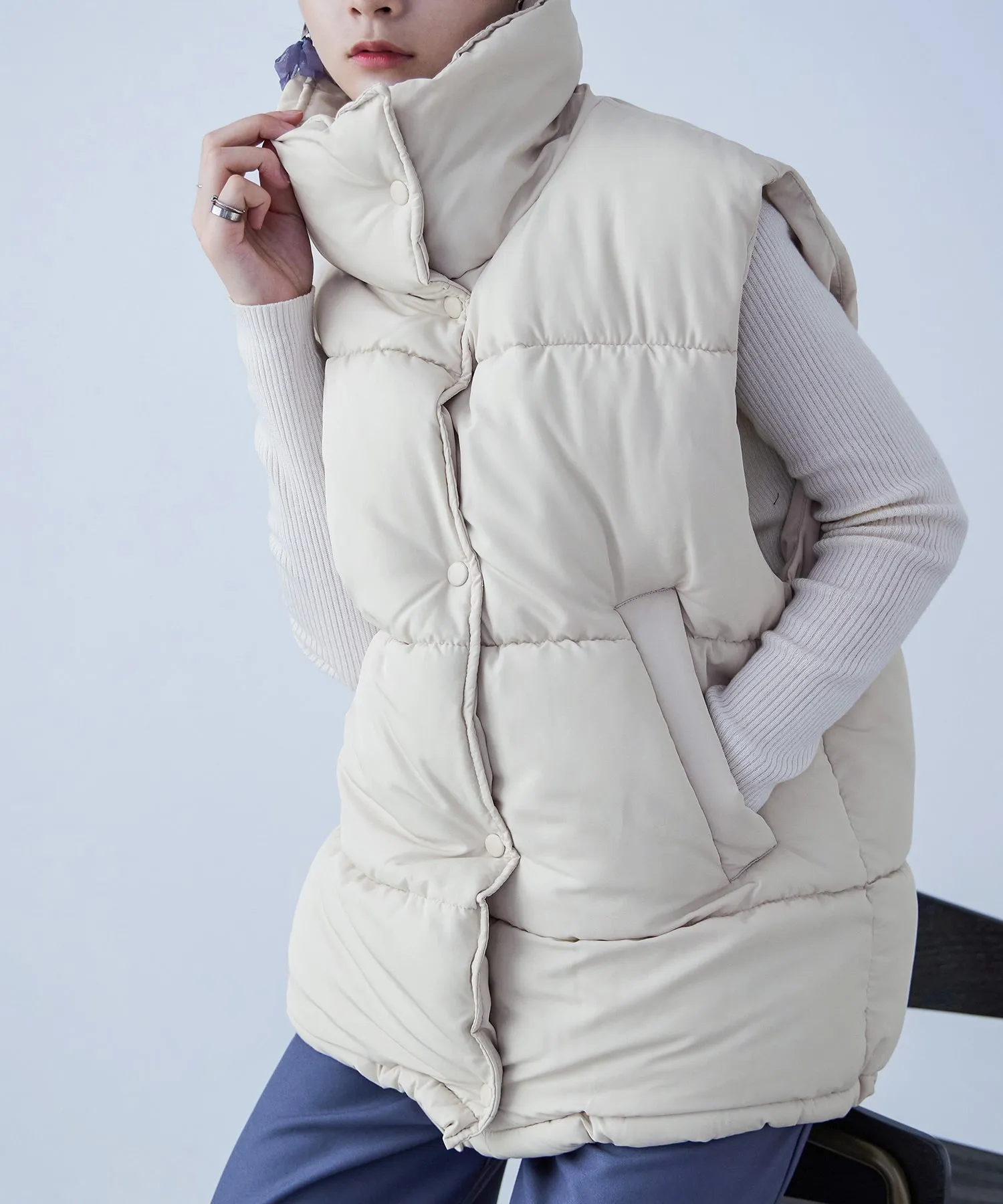 Fake Down Oversize Vest