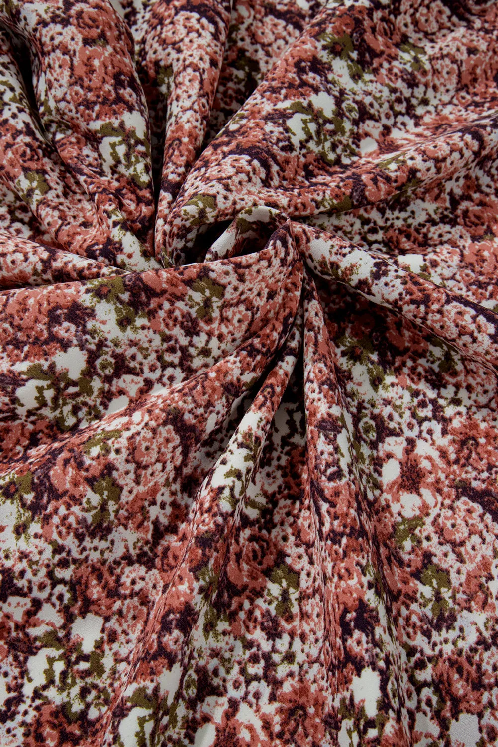 Floral Print V-Neck Midi Dress