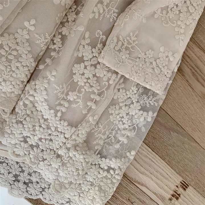 Girls' Dresses Autumn Kids Lapel Lace-فساتين بنات خريف