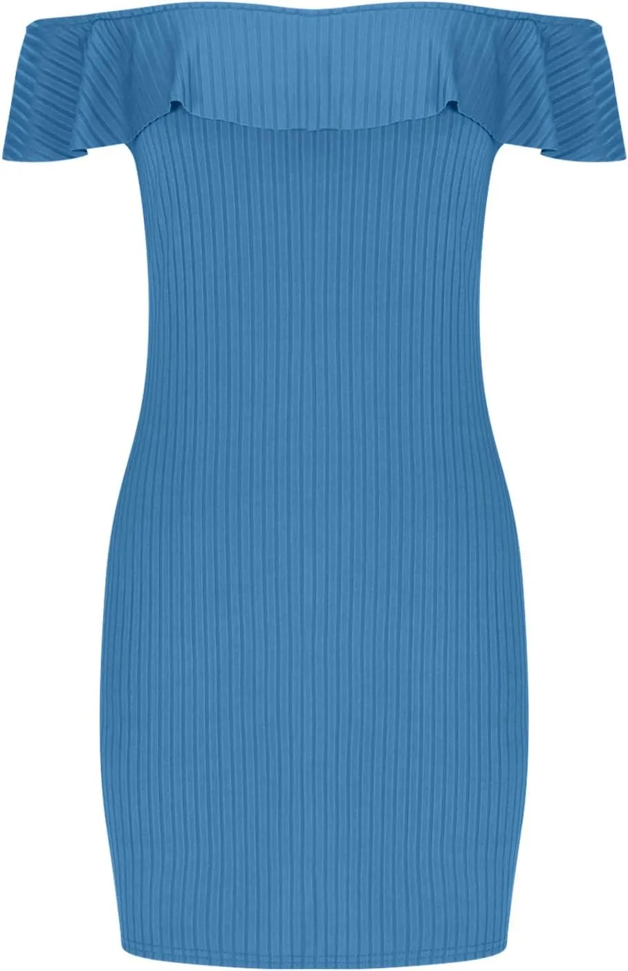 Women's Sexy Bodycon Off The Shoulder Mini Dress Ruffle Trim Cocktail Party Tight Short Dresses Naughty Prom Dress